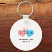 Fijne Valentijnsdag - Liefdesafbeeldingen Grappig Sleutelhanger (Voorkant)