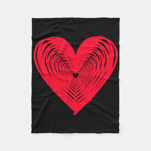 Fijne Valentijnsdag Liefhart  Fleece Deken (Voorkant)