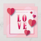 Fijne Valentijnsdag Lieve Elegant Feestdagenkaart (Voorkant / Achterkant)