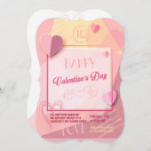 Fijne Valentijnsdag Lieve Elegant Kaart (Voorkant / Achterkant)