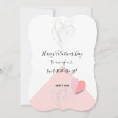 Fijne Valentijnsdag Lieve Elegant Kaart (Achterkant)