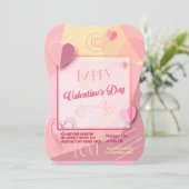 Fijne Valentijnsdag Lieve Elegant Kaart (Staand voorkant)