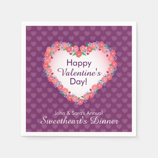 Fijne Valentijnsdag, lieverd. Servet (Voorkant)