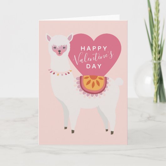 Fijne Valentijnsdag | Llama Liefde Kaart (Voorkant)