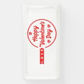 Fijne Valentijnsdag Love 2x1 Vinyl Banner (Verticaal)