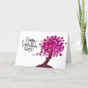 Fijne Valentijnsdag  Love Heart Shape Tree Feestdagen Kaart