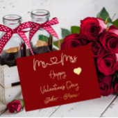 Fijne Valentijnsdag meneer en mevrouw Folie Feestdagenkaart