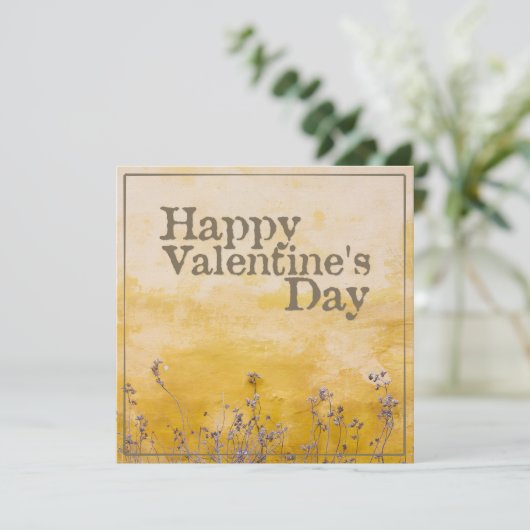 Fijne Valentijnsdag met  bloem (Staand voorkant)