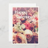 Fijne Valentijnsdag met bloem Bouquet (Voorkant / Achterkant)