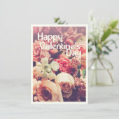 Fijne Valentijnsdag met bloem Bouquet (Staand voorkant)