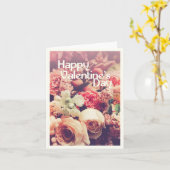 Fijne Valentijnsdag met  bloem Bouquet Kaart (Gele Bloem)