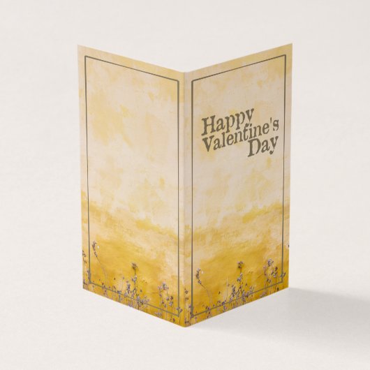 Fijne Valentijnsdag met  bloem Kaart (Buitenkant)