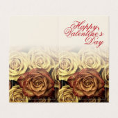 Fijne Valentijnsdag met de gele Rosenbouquet Kaart (Buitenkant ongevouwen)