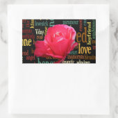 Fijne Valentijnsdag met elegante rode rozen Rechthoekige Sticker (Tas)