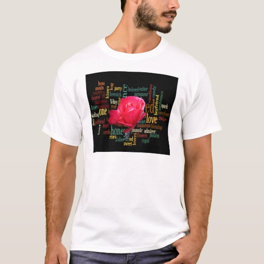 Fijne Valentijnsdag met elegante rode rozen T-shirt (Voorkant)