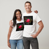 Fijne Valentijnsdag met elegante rode rozen T-shirt (Unisex)