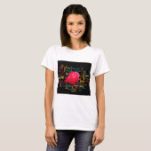 Fijne Valentijnsdag met elegante rode rozen T-shirt (Voorkant volledig)