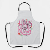 Fijne Valentijnsdag met handschoenen en kussen Schort (Voorkant)