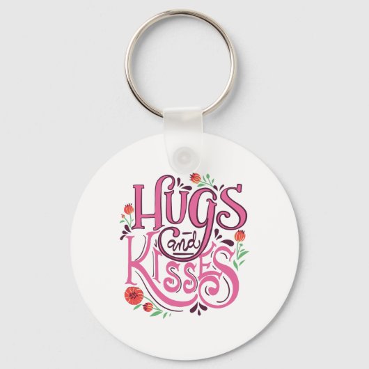 Fijne Valentijnsdag met handschoenen en kussen Sleutelhanger (Voorkant)