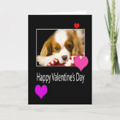 Fijne Valentijnsdag met hart en hond Kaart (Voorkant)