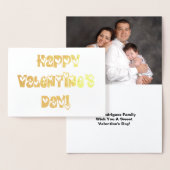 Fijne Valentijnsdag met hart Foto en naam toevoege Folie Kaarten (Display)