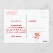 Fijne Valentijnsdag met hartvormige ballonnen Briefkaart (Achterkant)