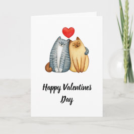Fijne Valentijnsdag met katten Feestdagen Kaart