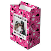 Fijne Valentijnsdag met liefde Medium Cadeauzakje (Achterkant Gekanteld)