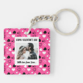 Fijne Valentijnsdag met liefde Sleutelhanger (Achterkant)