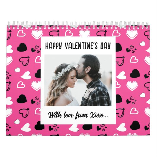Fijne Valentijnsdag met liefdeskalender Kalender (Hoes)