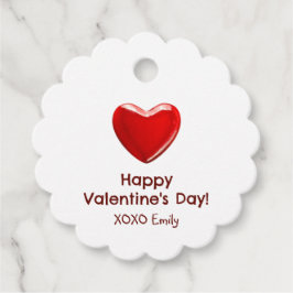 Fijne Valentijnsdag met rood hart snoep Bedankjes Labels