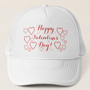Fijne Valentijnsdag met rood hart Trucker Pet