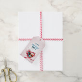 Fijne Valentijnsdag met Roos Cadeaulabel (Met Touw)