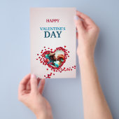 Fijne Valentijnsdag met Roos Flyer (Hand)
