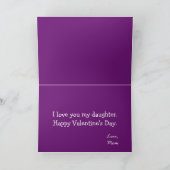 Fijne Valentijnsdag Mijn Dochter Tijger thema Kaart (Binnen)