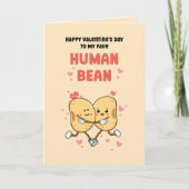 Fijne Valentijnsdag Mijn Fave Human Bean Bedankkaart (Voorkant)