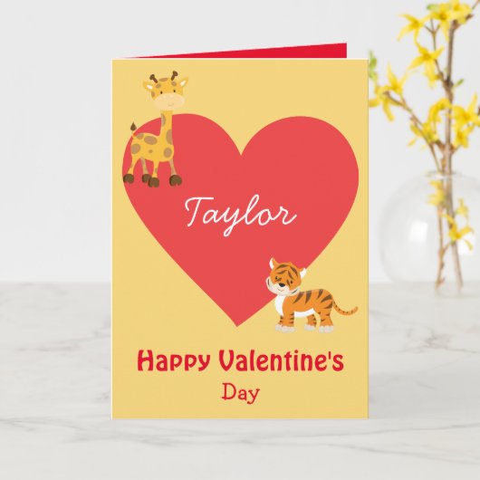 Fijne Valentijnsdag, mijn kind Kaart (Gele Bloem)