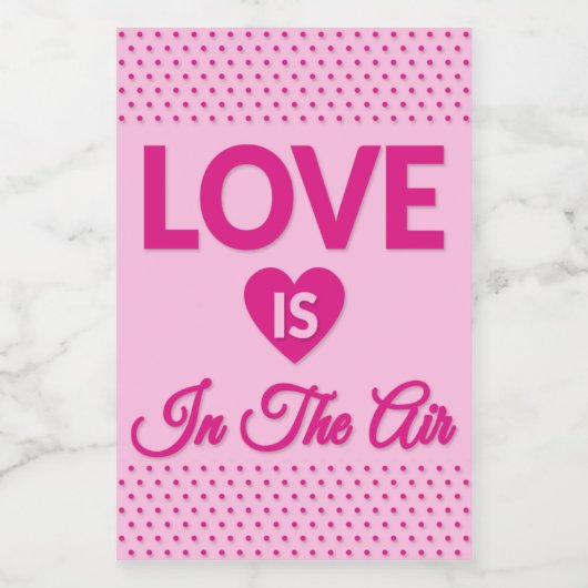 Fijne Valentijnsdag Mini Wine Label set Wijn Etiket (Enkel label)