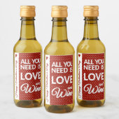 Fijne Valentijnsdag Mini Wine Label set Wijn Etiket (Flessen)