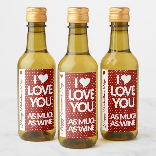 Fijne Valentijnsdag Mini Wine Label set Wijn Etiket (Flessen)