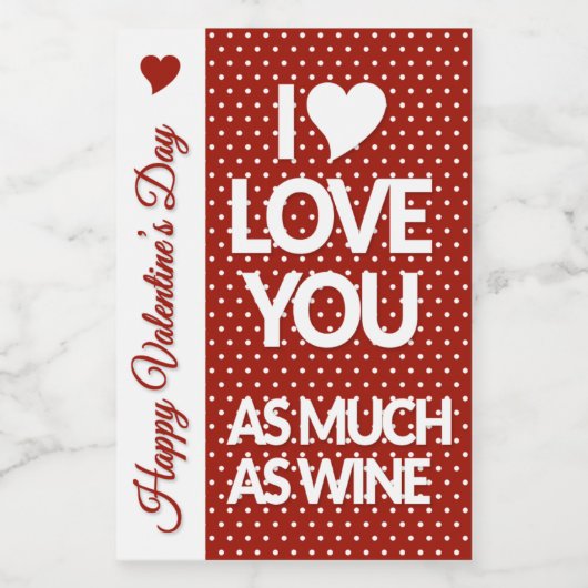 Fijne Valentijnsdag Mini Wine Label set Wijn Etiket (Enkel label)
