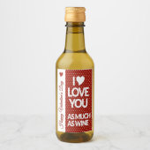 Fijne Valentijnsdag Mini Wine Label set Wijn Etiket (Voorkant)