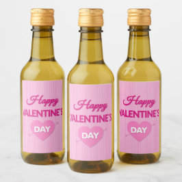 Fijne Valentijnsdag Mini Wine Label set Wijn Etiket