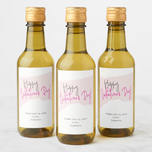 Fijne Valentijnsdag Mini Wine Labels Wijn Etiket (Flessen)