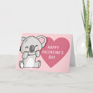 Fijne Valentijnsdag Mooie Koala Beer Kaart