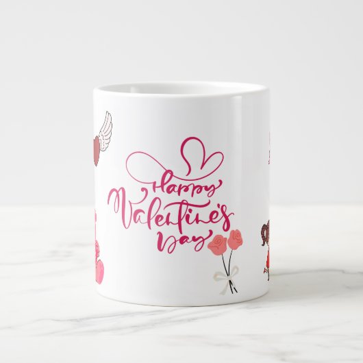 Fijne Valentijnsdag Mopige Teddbeer Mok (Voorkant)