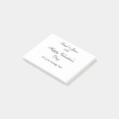 Fijne Valentijnsdag naam datum bericht eenvoudig e Post-it® Notes (Schuin)
