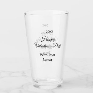 Fijne Valentijnsdag naam liefde eenvoudig jaar sti Glas
