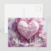 Fijne Valentijnsdag Naar jou vakantiekaart Feestdagenkaart (Voorkant / Achterkant)