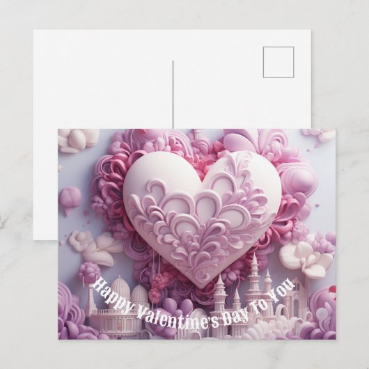 Fijne Valentijnsdag Naar jou vakantiekaart Feestdagenkaart (Voorkant / Achterkant)